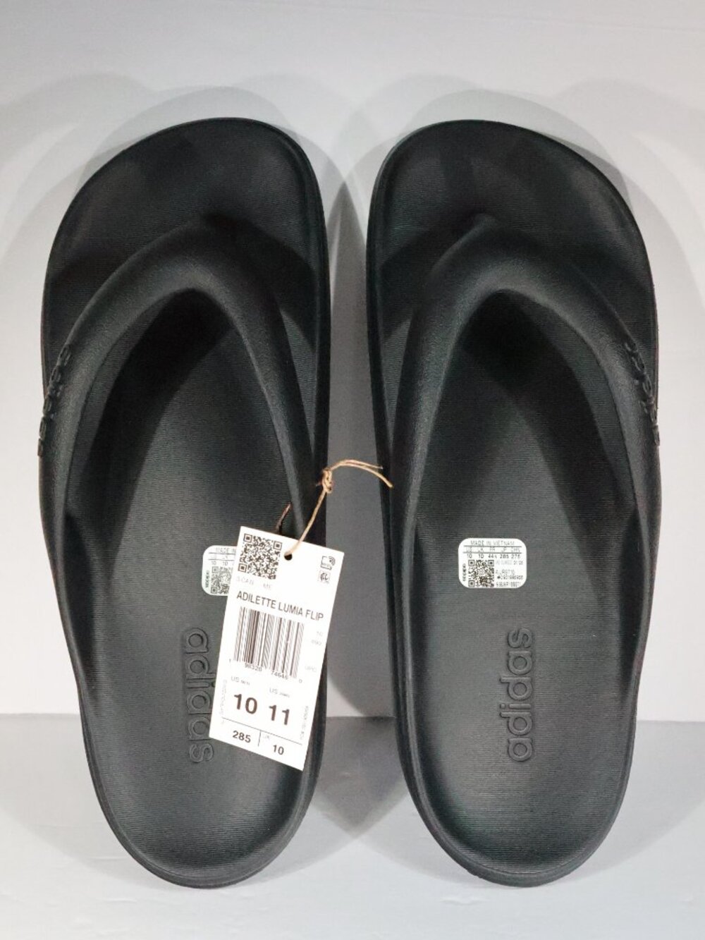 Adidas Adilette Lumia Slides Flip Flops Mens Size 10 Triple Black